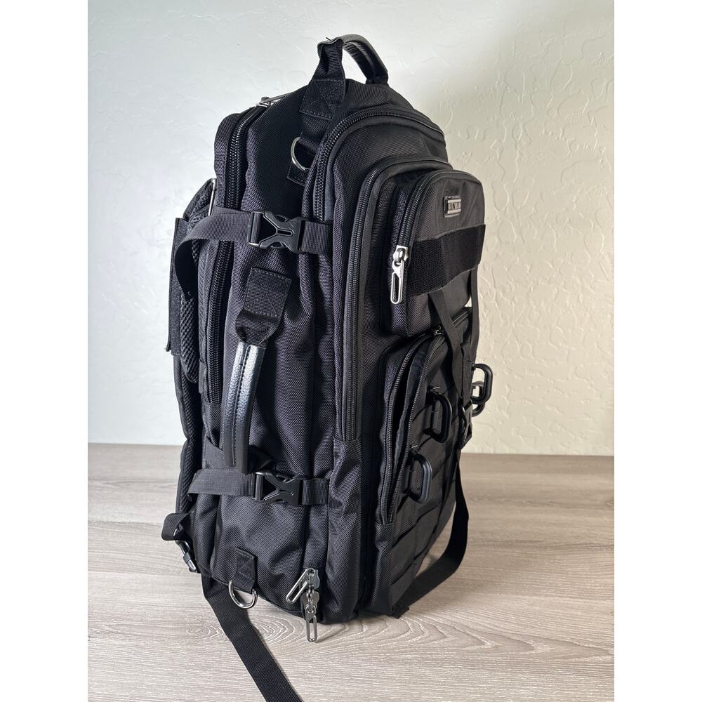 WITZMAN B688 Black Carry On Travel Backpack for Men Large Convertible 45L - Picture 4 of 8